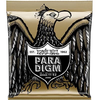Ernie Ball Paradigm Light 80/20 Bronze Acoustic Guitar Strings, .011-.052 image 1