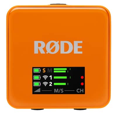 Rode Wireless GO (Gen 3) Compact Wireless Microphone System (Orange) with 2x Rode Lavalier II image 3