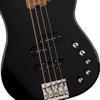 Charvel Pro-Mod Bass San Dimas PJ IV Caramelized Maple Metallic Black image 4