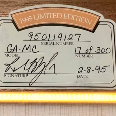 1995 Taylor GA-MC Limited Edition Grand Auditorium Cedar Top & Mahagoany Back/Sides  Natural, Dead Mint ! OHSC & Factory Shipping Box ! image 9