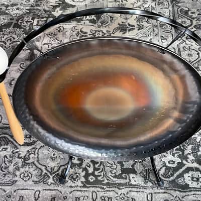Mint Paiste 13” Deco Gong w/Floor Stand & Mallet image 4