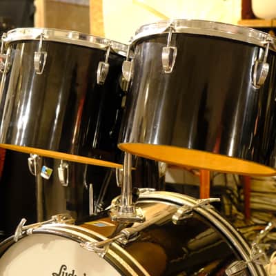 Ludwig Concert toms 22/12/13/16 70s  - Black Cortex image 4