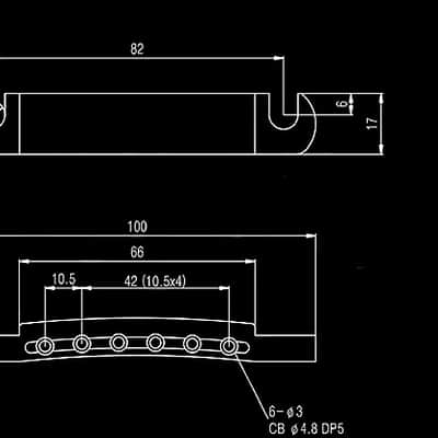 Guitar Parts STOP BAR Tailpiece Stopbar - BLACK image 2
