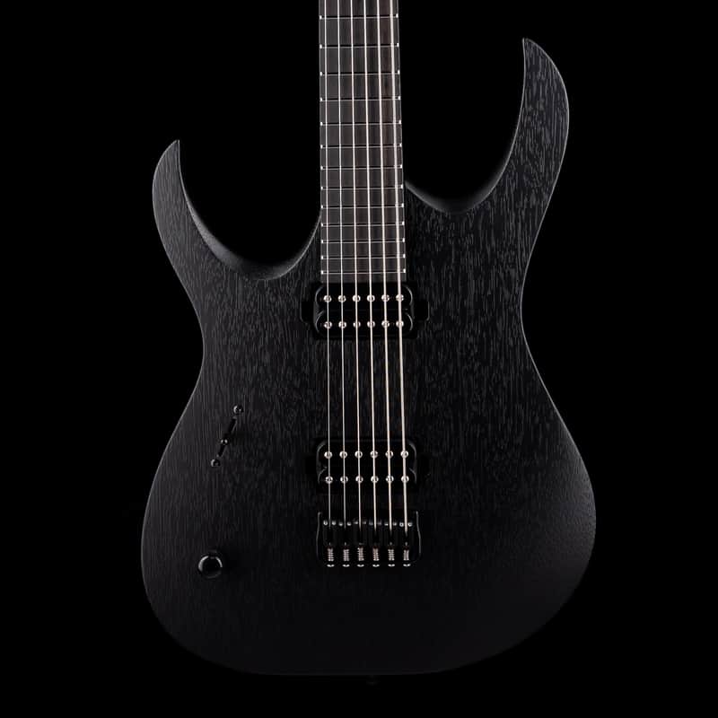 Mayones Duvell Elite 6 B27 Baritone Left Handed Black Limba Monolith Black Matte image 1