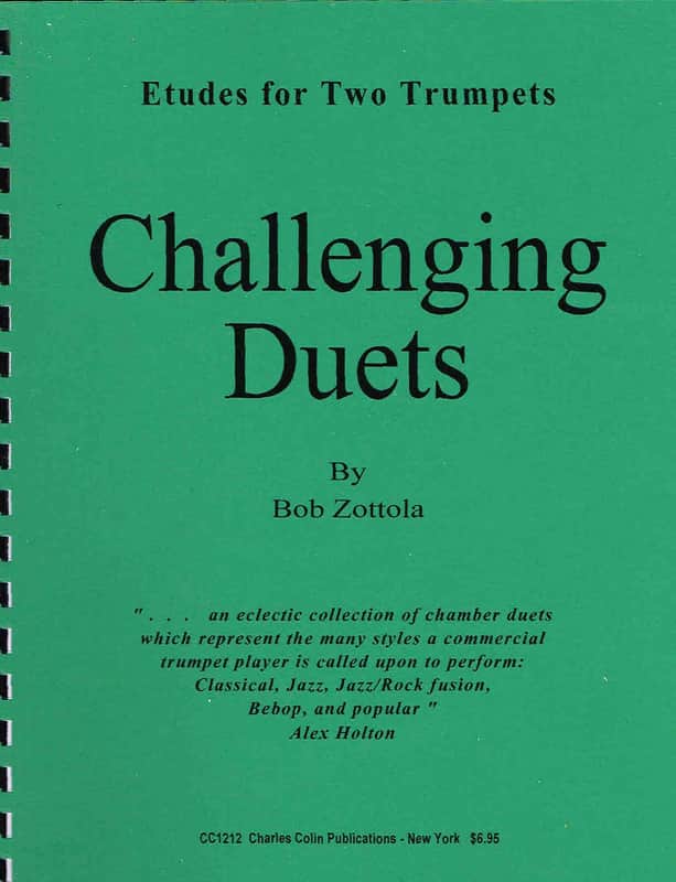 Challenging Duets: Etudes for Two Trumpets by Bob Zottola (CC1212) image 1