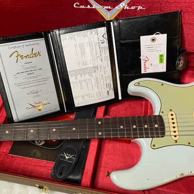 NEW! Fender Limited Edition Custom Shop 1960 Stratocaster Relic - Aged Sonic Blue - Matching Peg Head - 7.8lbs - Authorized Dealer - G07113 image 11