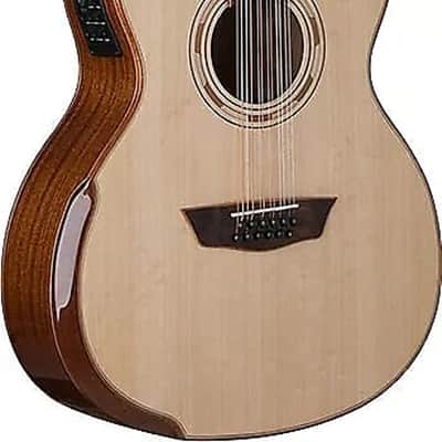 Washburn WCG15SCE12 Comfort Series Spruce Top Mahogany 12-String Acoustic-Electric Guitar w/Hard Case image 4