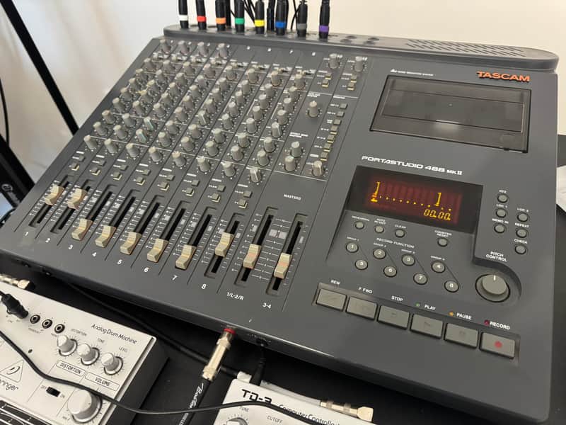 TASCAM Portastudio 488 MKII 8-Track Cassette Recorder 1990s - Gray image 1
