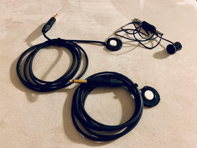 Jez Riley French C-series Contact Mics (Stereo pair with jack upgrade) & Coil pickup image 1