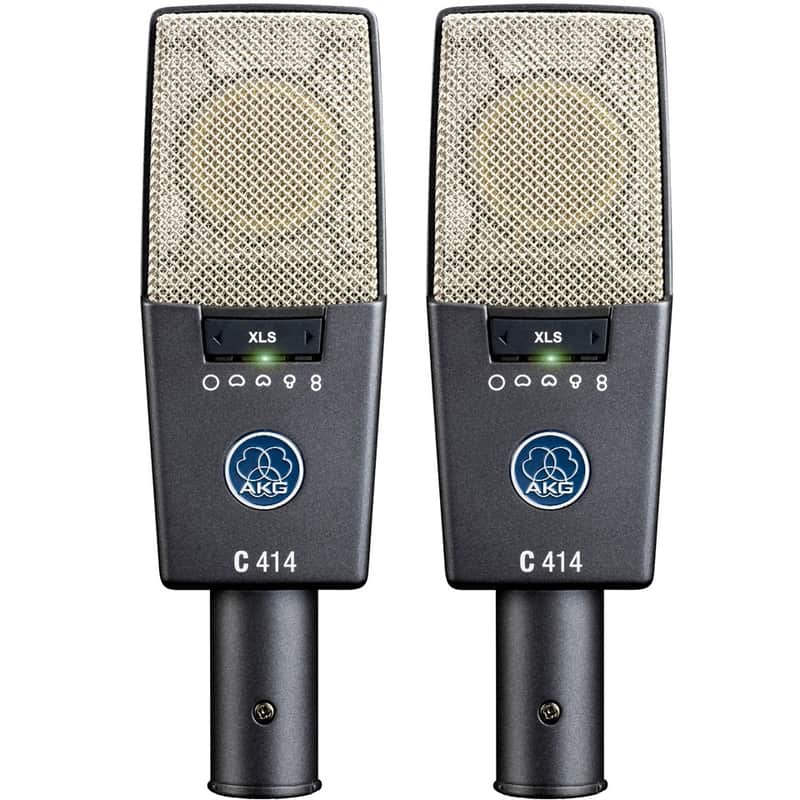 AKG C 414 XLS/ST Large Diaphragm Studio Condenser Microphone - Matched Pair image 1