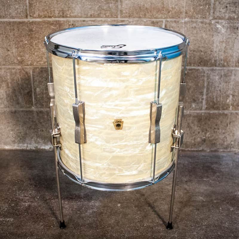 Ludwig No. 447 Club Date 14x14" Floor Tom with Keystone Badge 1960s image 4