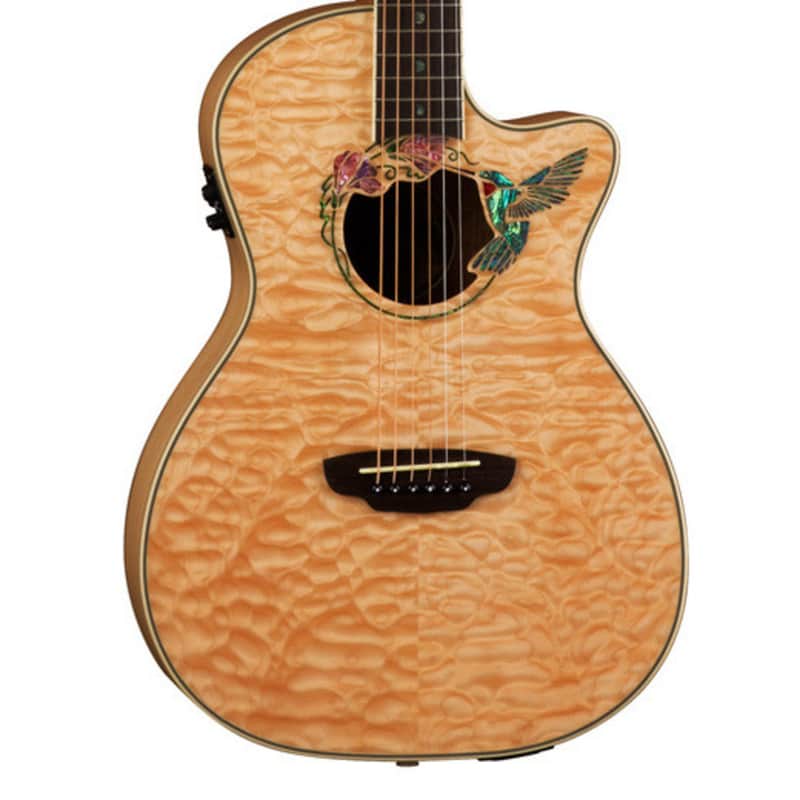 Luna Fauna Hummingbird Parlor Acoustic-Electric Guitar Natural image 1