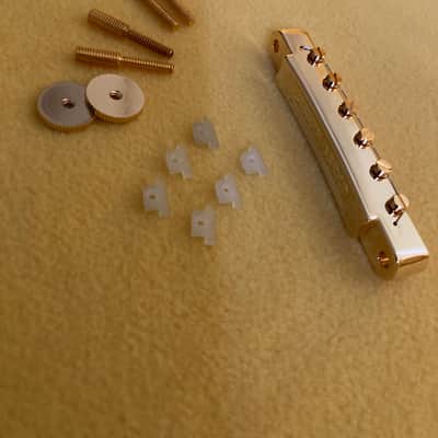 Gibson PBBR-020 ABR-1 “Wired” Tune-O-Matic Bridge 24K Gold plated with Brass and Nylon Saddles.- 2025 image 6