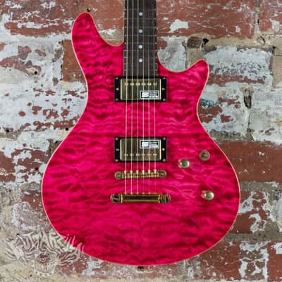 Edwards Potbelly PO-105D Quilted Maple 2013 See Thru Pink MIJ Japan ESP image 1