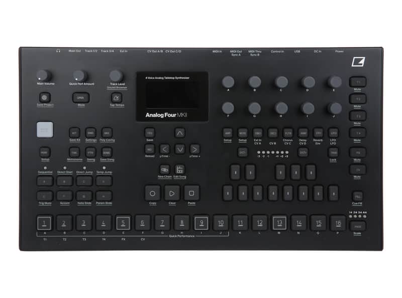Elektron Analog Four MKII Synthesizer + Groovebox (Black) [USED] image 1