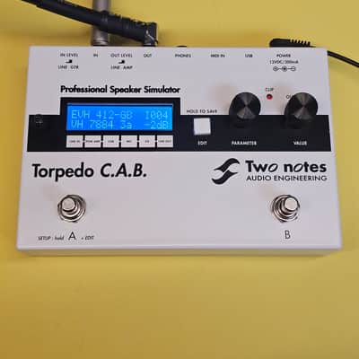 Two Notes Torpedo C.A.B. Speaker Simulator Pedal - White/Black image 1