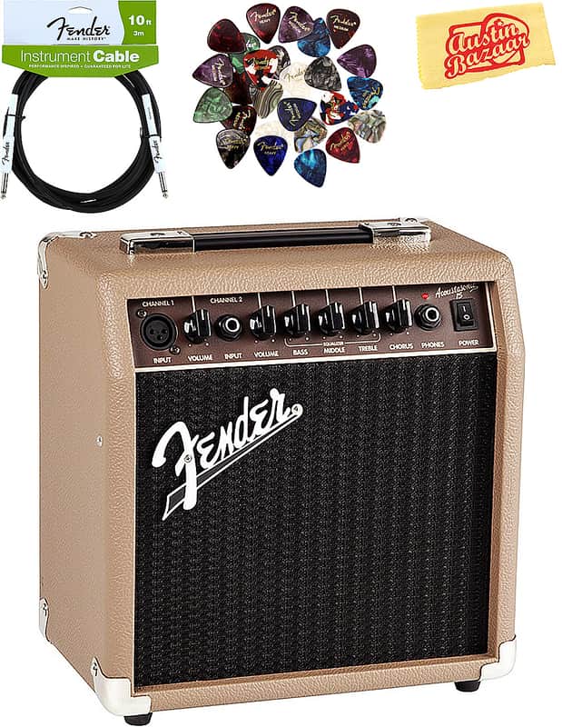 Fender Acoustasonic 15 Acoustic Guitar Amplifier w/ Instrument Cable image 1