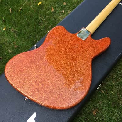 Bilt S.S. Zaftig Tangerine Flake w/3 Lollar Gold Foil Pickups, Block Inlays, & Mastery Vibrato image 6