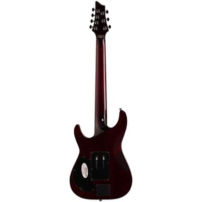 Schecter C7 Hellraiser FR-S Sustainiac Electric Guitar, Black Cherry image 6