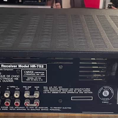 Carver HR-752 AM/FM Stereo Receiver W/ Sonic Holography imagen 3