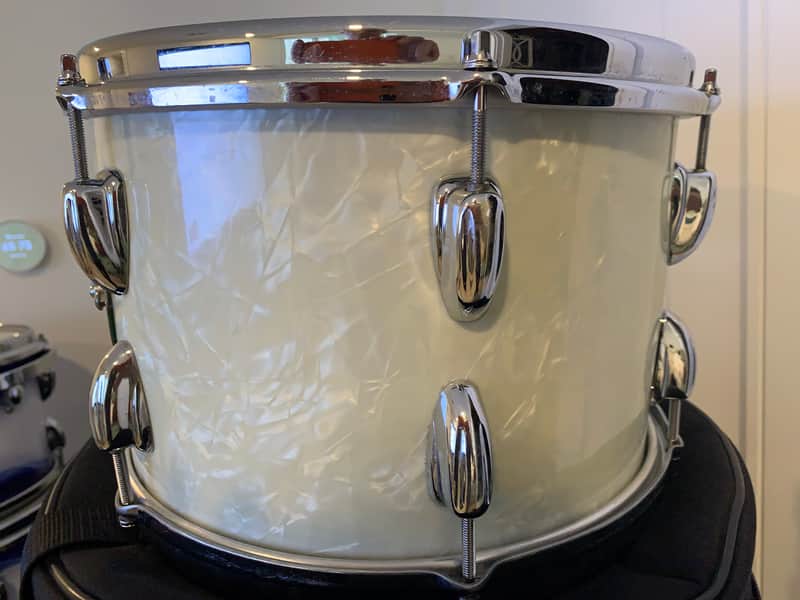 Slingerland Tom 8x12 1950's-1960's - White Marine Pearl image 1