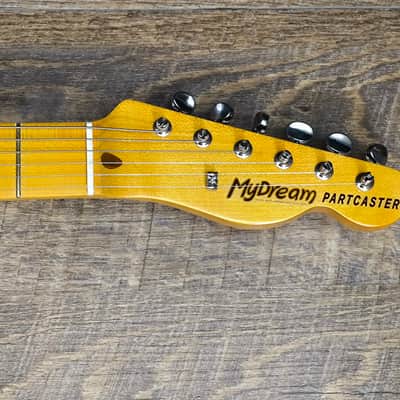 MyDream Partcaster Custom Built - Aged White over Pink Paisley Asyllum image 4