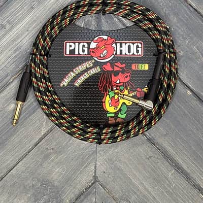 Pig Hog Rasta PCH10RAR 10ft Straight to Right Angle Instrument Cable image 3
