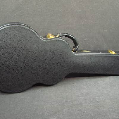 Parkwood H2 Black Hybrid Electric Semi-Hollowbody Guitar w/ Hardshell Case image 12