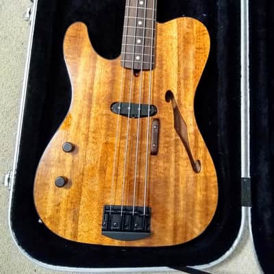 Lefty Warmoth Custom-T Telecaster Bass with Koa Top and Rosewood Neck image 9