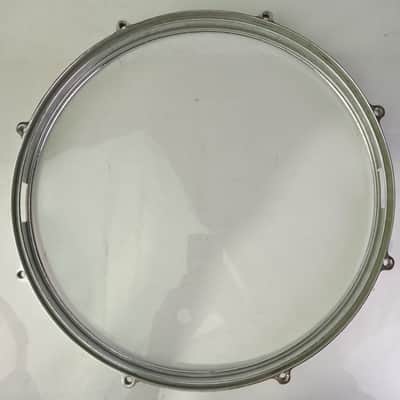 *Ajax 14" Snare Drum Resonant Side 8-Lug Die-Cast Rim/Hoop Chrome Vintage 60s image 6