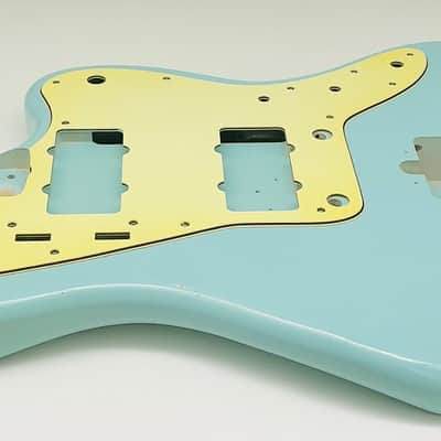4lbs 6oz Nitro Lacquer Aged Relic Daphne Blue Jazz-Style Guitar Body image 4