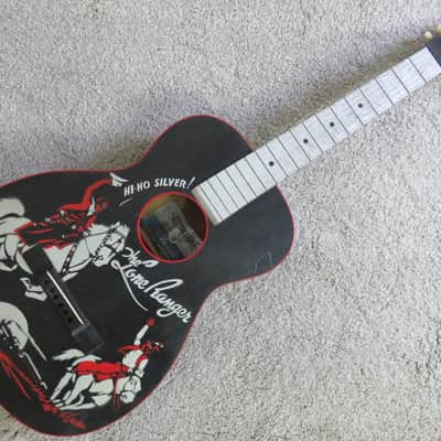 Vintage 1938-40 Supertone Lone Ranger Guitar Vibrant Graphics Rare Model Regal image 1