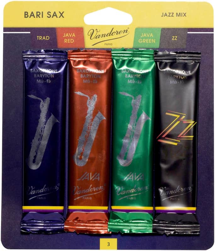Vandoren SRMIXB3 Baritone Saxophone Mix Card Jazz Reed Variety Pack - Strength 3 image 1