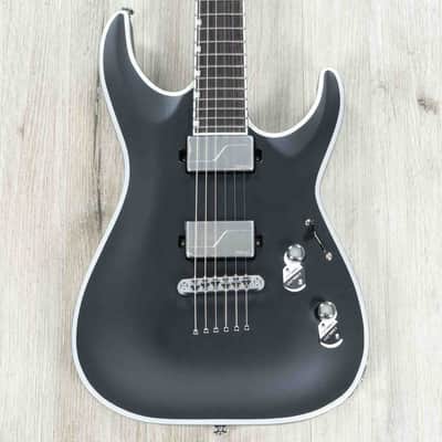 ESP LTD Deluxe MH-1000NT BB Guitar, Macassar Ebony, Fishman Fluence Modern, Black Satin Bold Binding image 2