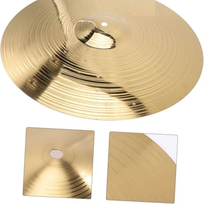 Timbales 16 Crash Cymbals, Brass Cymbals Drum Set Percussion Cymbals for Beginners and Students, 40 cm Cymbal Pack Cymbal Pack image 3