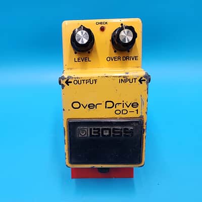 Rare 1980 Boss OD-1 Guitar Effect Pedal Overdrive Japan 9200 Long Dash JRC4558D image 1
