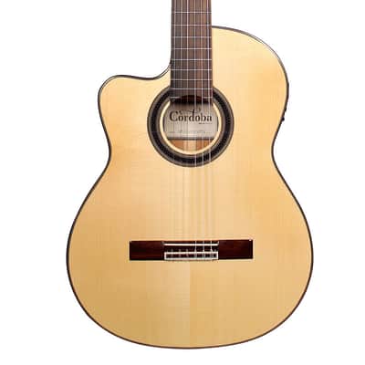 Cordoba GK Studio Negra Left-Handed Flamenco Acoustic-Electric Guitar image 1