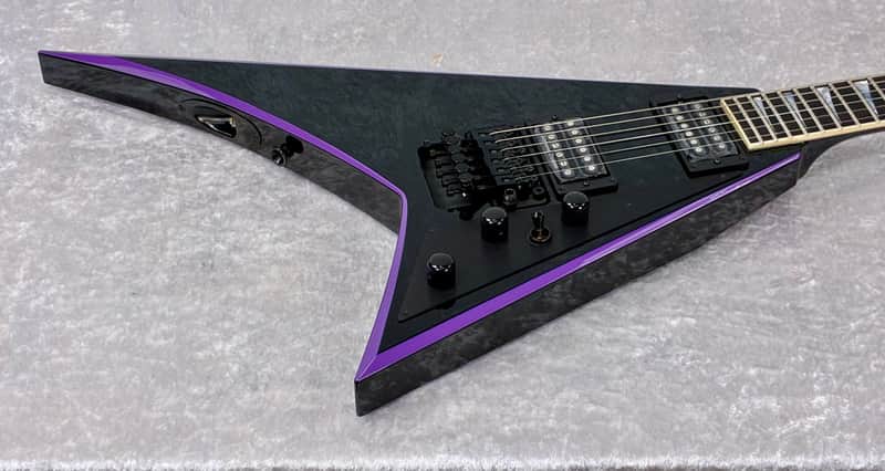 USA JACKSON CUSTOM SHOP RHOADS RR1 GUITAR | BLACK / DOOM PURPLE BEVELS image 1