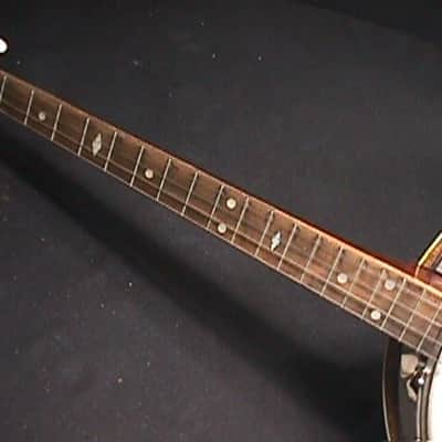 An Antique Conqueror Tenor Banjo with Resonator in it's Original Case & Ready to Play 2 B image 4