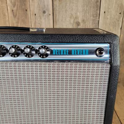 Fender  Deluxe Reverb Near Mint 1976 W/ 1960s 12" Fender Oxford, Footswitch, & Cover - Black image 11