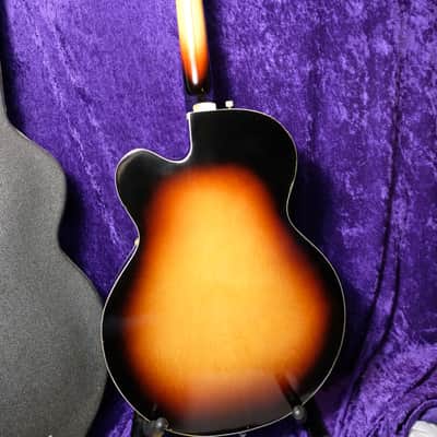 Rare Condition Gretsch 6124 Single Anniversary 1963 Shaded Golden Electric Guitar Hollowbody Sunburst Case Candy OHSC image 4