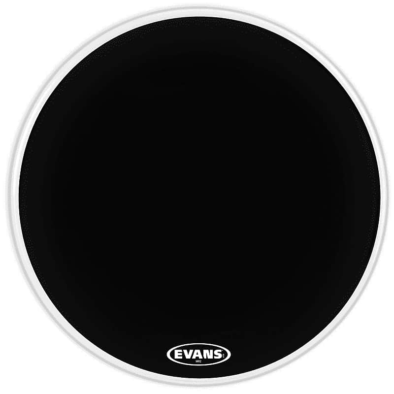 Evans BD26MX2B MX2 Black Marching Bass Drum Head - 26" image 1