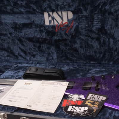 ESP USA Custom Shop Arrow V II FLBH  - Purple Sparkle imagen 14