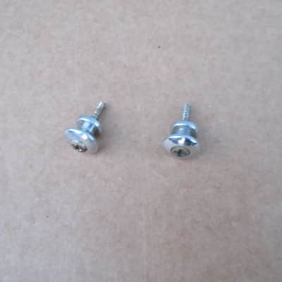 Vintage 1960s Teisco Silvertone Kay Univox Guitar Strap Buttons W Screws Japan image 3