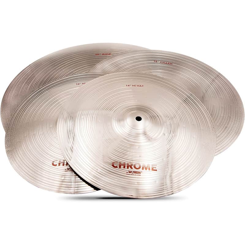 Wuhan 457 4-Piece Chrome Cymbal Pack Regular image 1