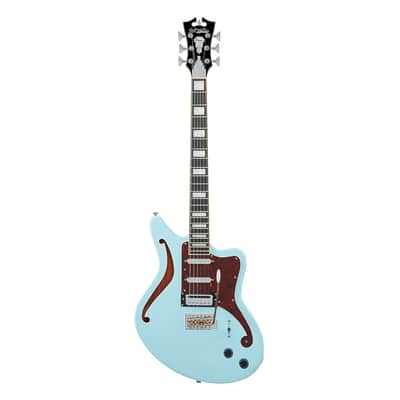 D'Angelico Premier Bedford Semi-Hollow Guitar - Sky Blue - B-Stock image 2
