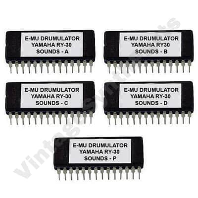 Emu E-Mu Drumulator Yamaha RY-30 EPROMs sound expansion bank Rom Drum Vintage Eprom