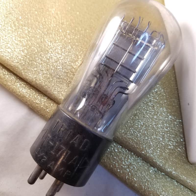 RCA Type 71A Antique tNOS AT1000 TESTED Vacuum Tube Engraved Globe Power Amplifier CX371 1926-1930 image 1