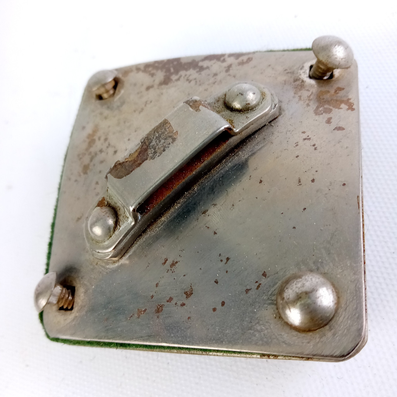 Ludwig/WFL Diamond Ride Tom Drum Shell Mount Bracket Nickel Vintage 40s-50s USA — main photograph