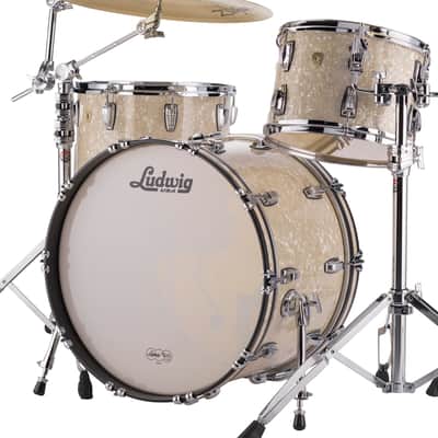 Ludwig Classic Maple FAB Vintage White Marine 3-piece Shell Pack 13/16/22 - NEW image 2